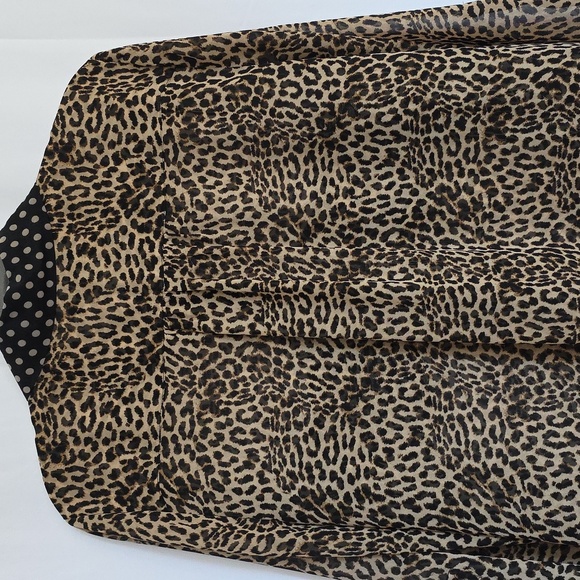 INC International Concepts Brown and Black Button Up Blouse. Size Large - Picture 5 of 10